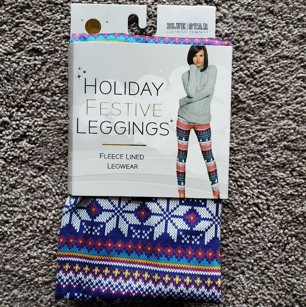 NEW Holiday Festive Leggings, S/M